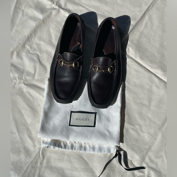 Gucci Slip-on Brown Leather Horsebit Driving Loafer Size 7M EUC - Picture 13 of 13